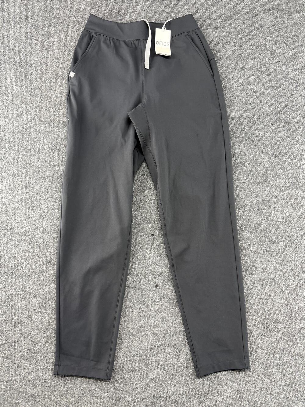 FIGS Scrub Pants Womens XS Gray Technical Collection Drawstring Zip Pocket